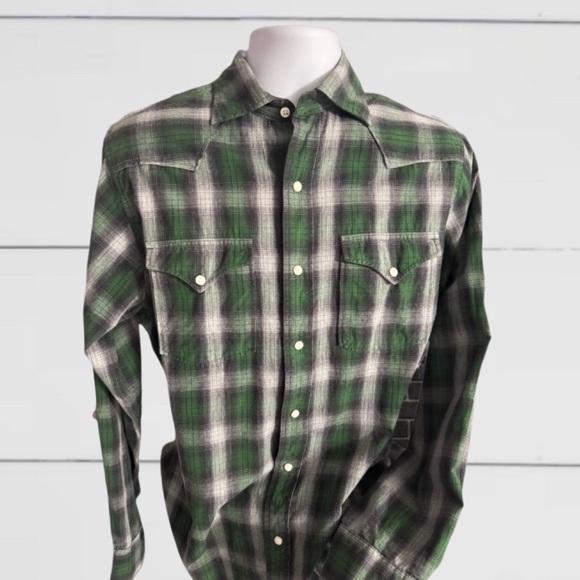 Daniel Cremieux Premium Men’s Green Plaid Long Sleeve Western Shirt — Size M - Picture 1 of 13